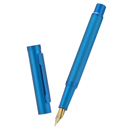 Asvine Dark Green Forest Fountain Pen Extra Fine Nib Classic Design with Converter and Metal Pen Case Set
