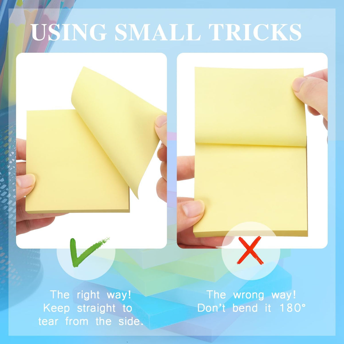 Early Buy Sticky Notes 3x3 Self-Stick Notes Yellow Color 6 Pads, 100 Sheets/Pad (Yellow)