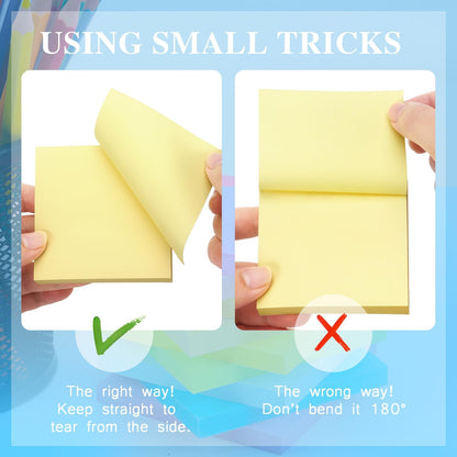 Early Buy Sticky Notes 3x3 Self-Stick Notes Yellow Color 6 Pads, 100 Sheets/Pad (Yellow)