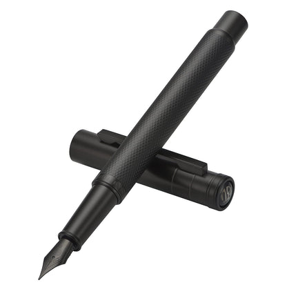 Hongdian 1861 Stainless Steel Fountain Pen Extra Fine Nib, Classic Design Smooth Writing Pen with Converter and Metal Pen Case Set