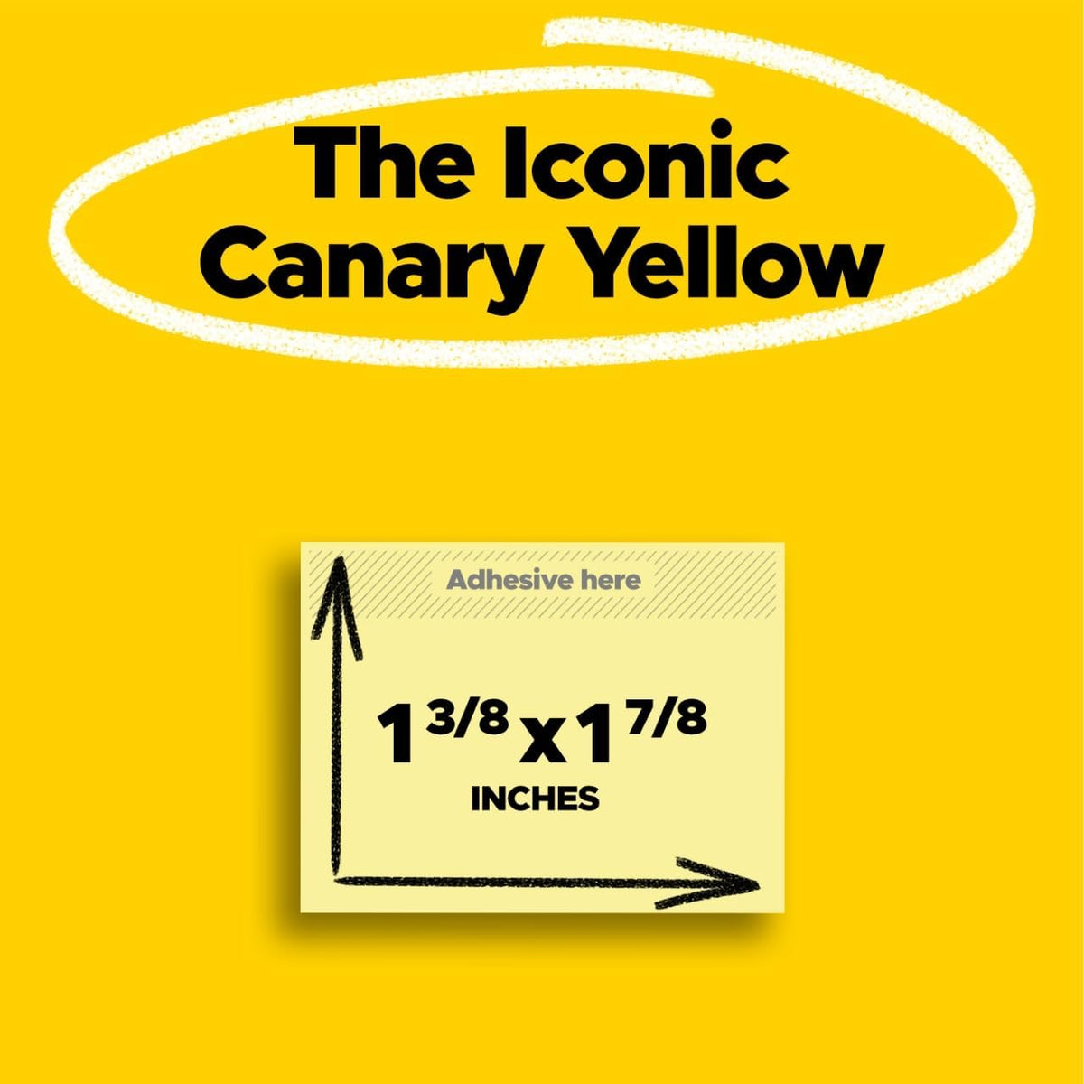 Post-it Notes, 1.38 x 1.88 in, The Iconic Canary Yellow Note, 24 Pads