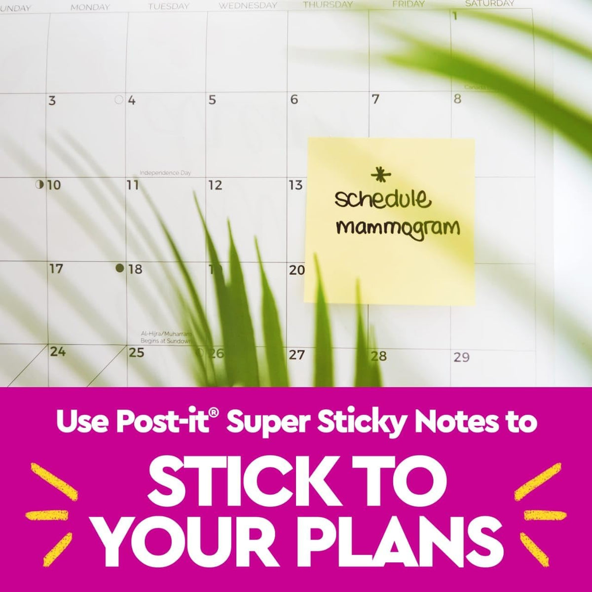 Post-it 100% Recycled Super Sticky Notes, 3 x 3 in, Canary Yellow, 5 Pads