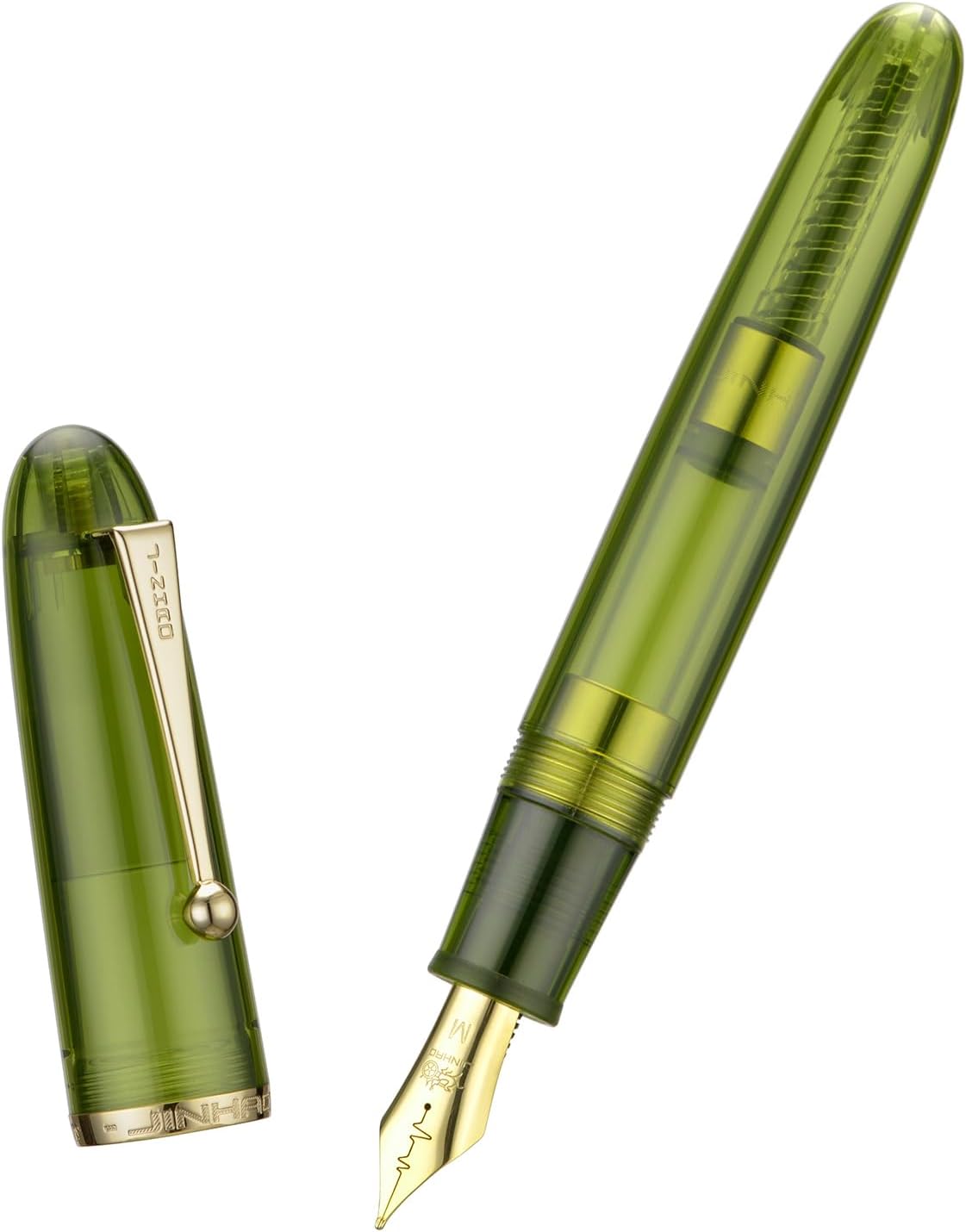 Jinhao 9019 Fountain Pen Dadao Series Green Acrylic #8 Heartbeat Fine Nib Large Converter Smooth Writing Instrument