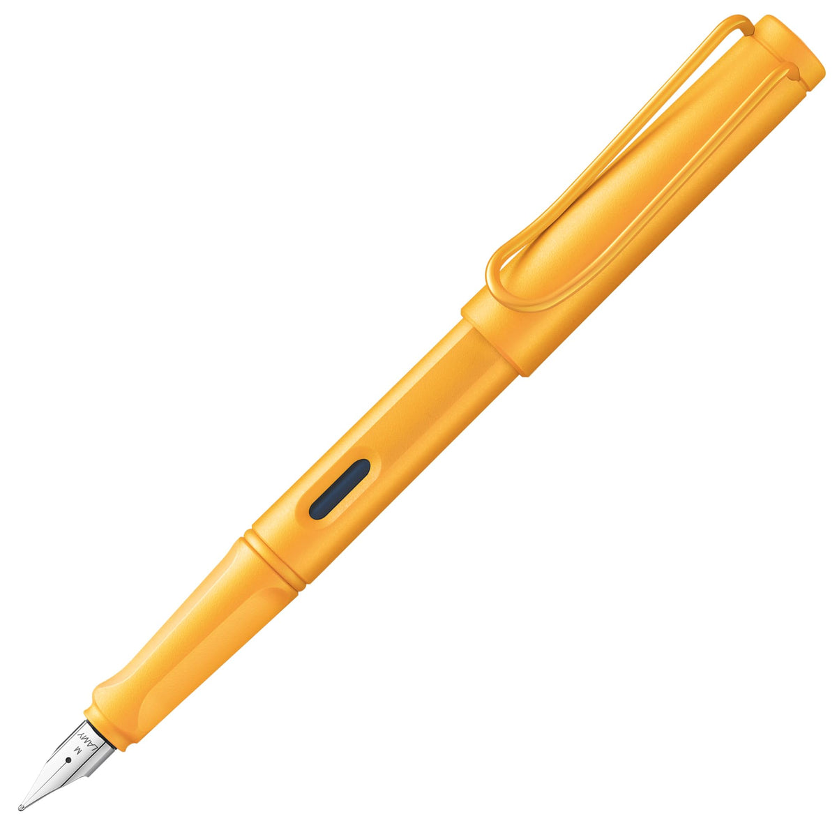 LAMY safari black - Fountain Pen with ergonomic grip & polished steel nib in size M - ideal for any Writing & Calligraphy - including LAMY T 10 blue cartridge - Right-Handed