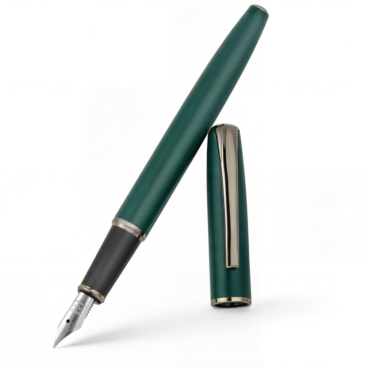 Super Smooth Writing Fountain Pen Set,Includes 2 Hand Polished Iridium Nibs(Fine & Extra Fine),8 Ink Cartridges,2 Ink Refill Converter and Gift Box,Best Pen Gift Set for School,Office(green)