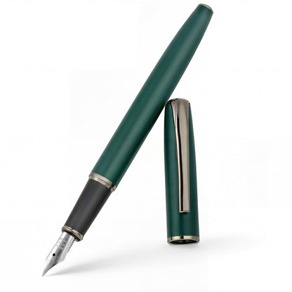 Super Smooth Writing Fountain Pen Set,Includes 2 Hand Polished Iridium Nibs(Fine & Extra Fine),8 Ink Cartridges,2 Ink Refill Converter and Gift Box,Best Pen Gift Set for School,Office(green)