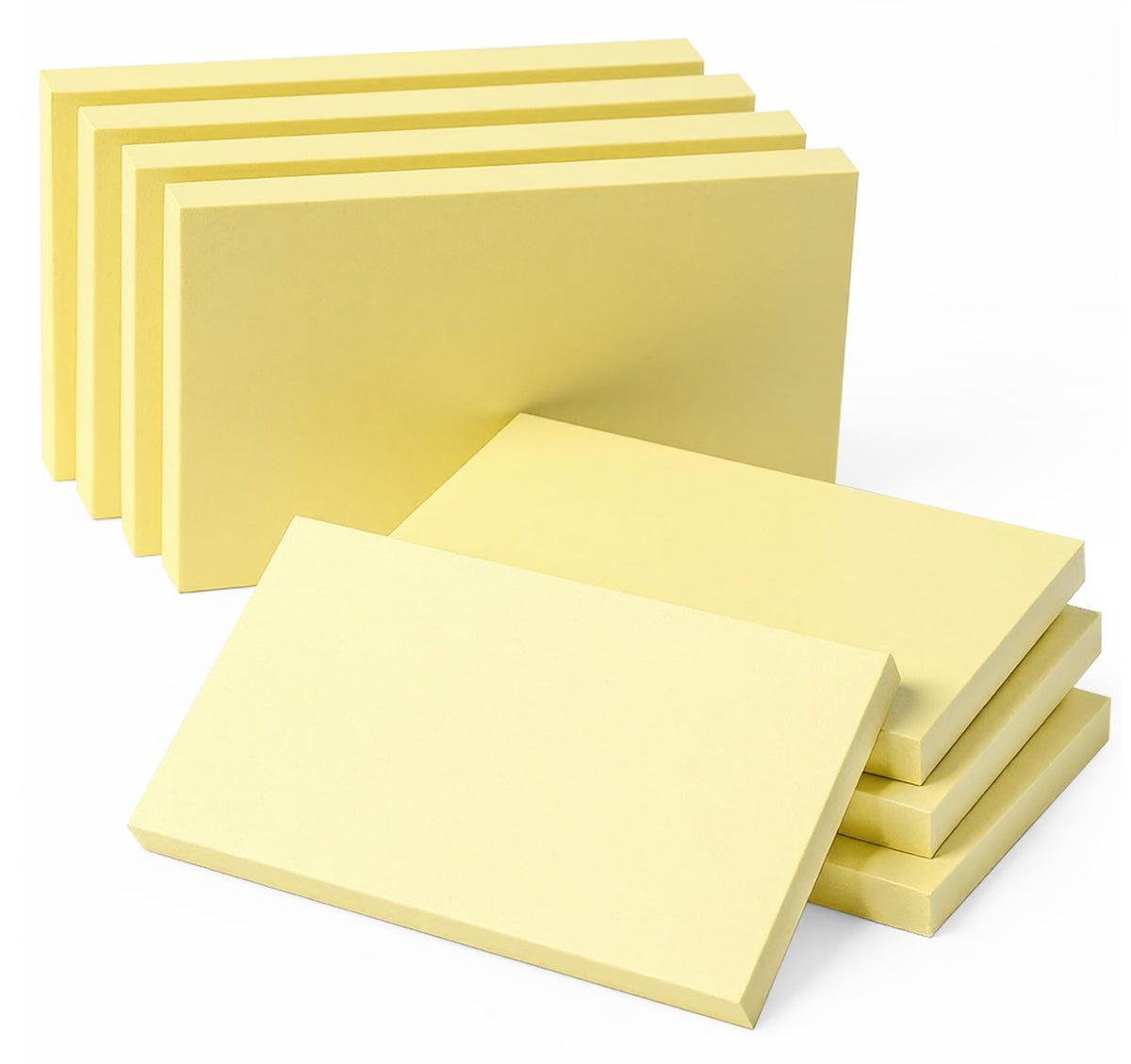 12 Pads Sticky Notes Large, 3 x 5'' Self-Stick Note Pads Recyclable,100 Sheets/Pad Super Sticking Power 76x127mm,1200 Sheets Clean Removal Notepads, Easy to Post for Note Taking,to Do Lists(Yellow)