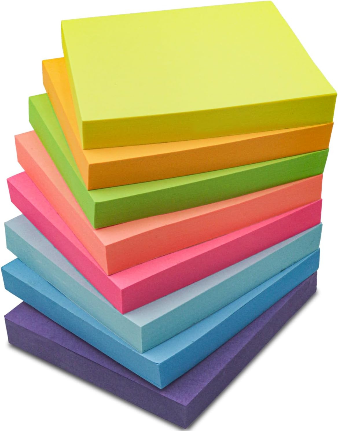 Realzeva Sticky Notes 3x3, Self-Sticky Notes Pad, 8 Pack-100 Sheet/Pad
