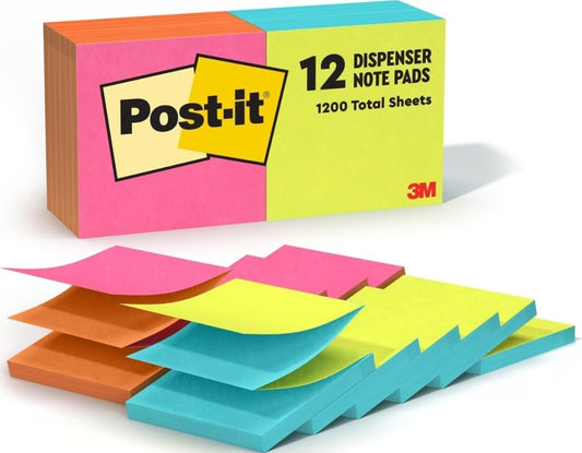 Post-it Pop-up Notes, 3 x 3 in, Poptimistic Collection, 12 Pads