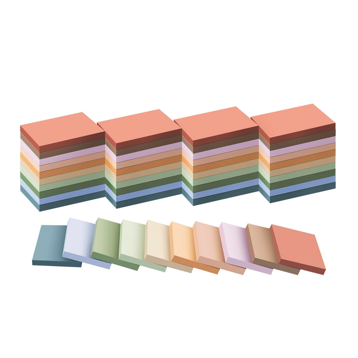 (50 Pads) Sticky Notes 1.5x2, 10 Colors Self Sticky Notes, Sticky Pads
