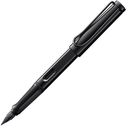 LAMY safari black - Fountain Pen with ergonomic grip & polished steel nib in size M - ideal for any Writing & Calligraphy - including LAMY T 10 blue cartridge - Right-Handed