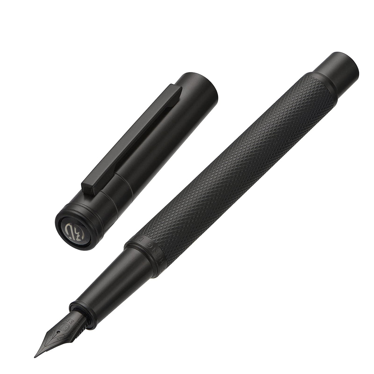 Hongdian Black Forest Fountain Pen Medium Nib Classic Design with Converter and Metal Pen Case Set