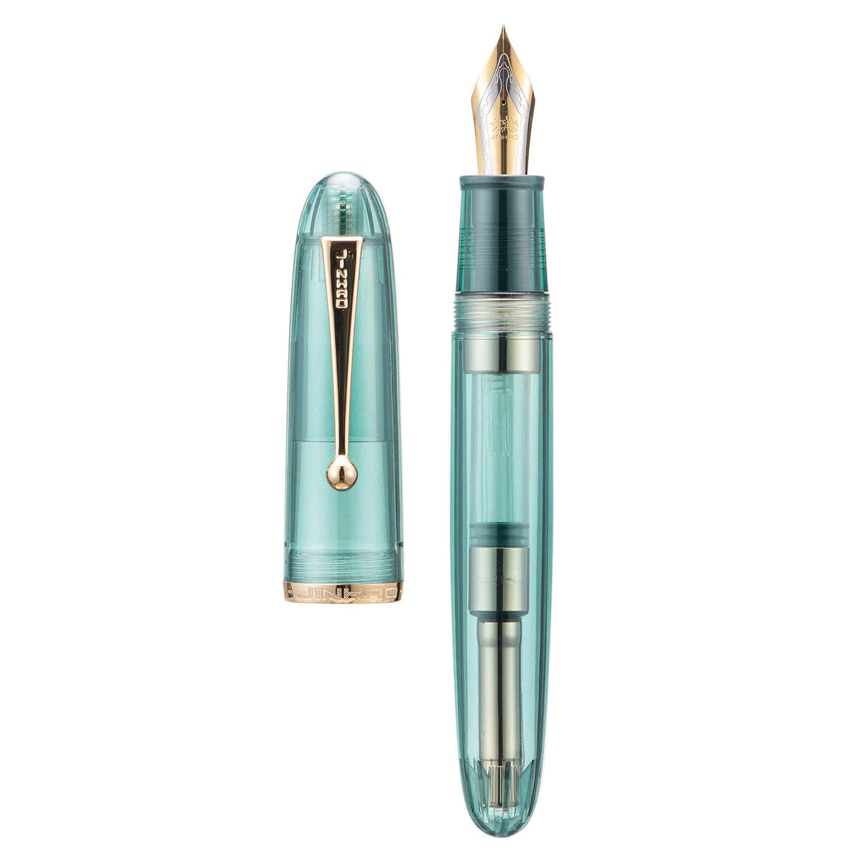 Jinhao 9019 Fountain Pen Dadao Series Green Acrylic #8 Heartbeat Fine Nib Large Converter Smooth Writing Instrument