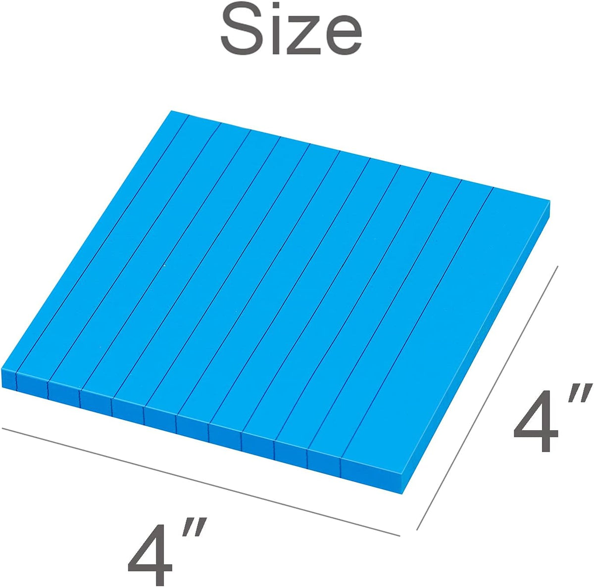(8 Pads) Lined Sticky Notes 4x4 Bright Stickies
