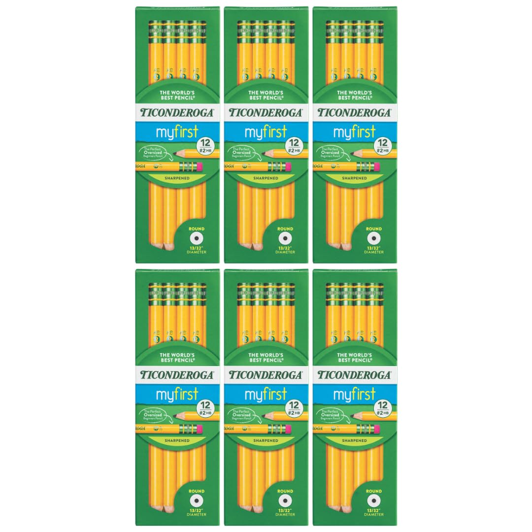 Ticonderoga My First Wood-Cased Pencils, Pre-Sharpened