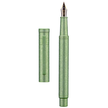 Hongdian 1861 Stainless Steel Fountain Pen Extra Fine Nib, Classic Design Smooth Writing Pen with Converter and Metal Pen Case Set