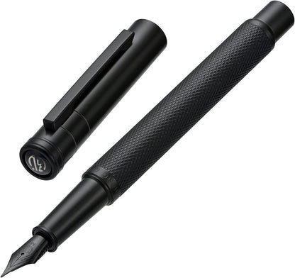 Hongdian Black Forest Fountain Pen Medium Nib Classic Design with Converter and Metal Pen Case Set