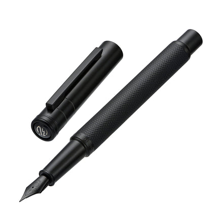 Asvine Dark Green Forest Fountain Pen Extra Fine Nib Classic Design with Converter and Metal Pen Case Set