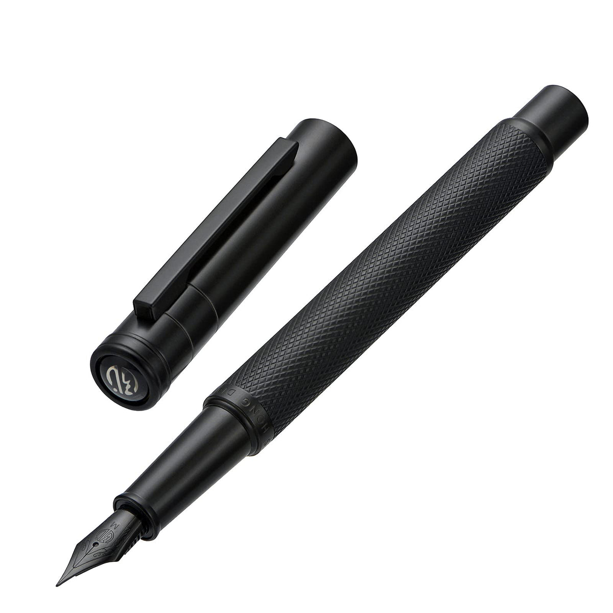 Asvine Black Forest Fountain Pen Fine Nib, Ink Cartridge Not Included, Classic Design with Converter and Metal Pen Case Set