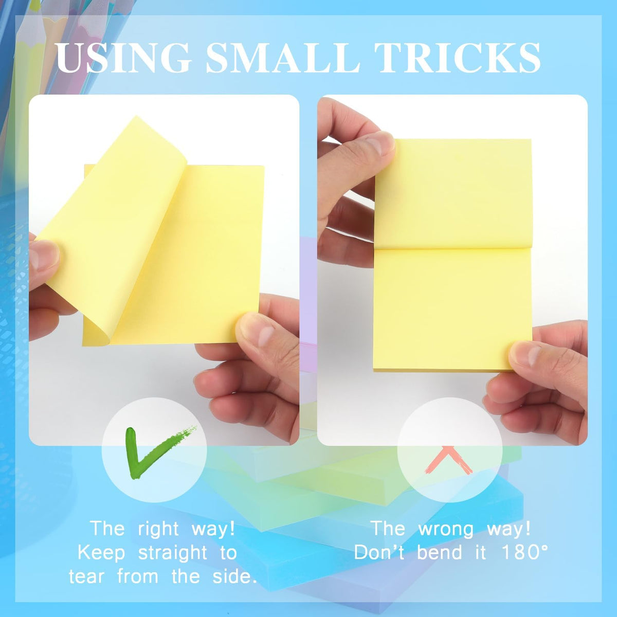 Early Buy Pop Up Sticky Notes 3x3 in, Yellow, 6 Pads, 100 Sheets, Refills