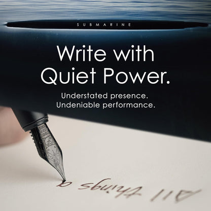 TAG Submarine Luxury Fountain Pen – TurbineDriven Refill, Gold-Plated Fine Nib, Elegant Writing Gift for Men & Women, Designed by Award-Winning Team
