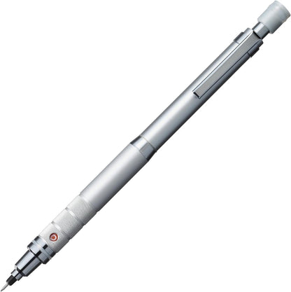 Uni Kuru Toga Roulette Model Auto Lead Rotation 0.5mm Mechanical Pencil, Silver Body (M510171P.26)