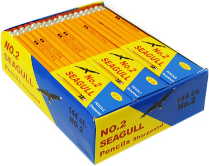 Seagull 288 Count Pre-Sharpened #2 HB Pencils with Erasers