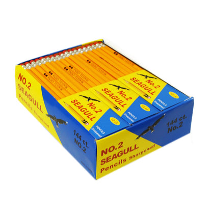 Seagull 288 Count Pre-Sharpened #2 HB Pencils with Erasers