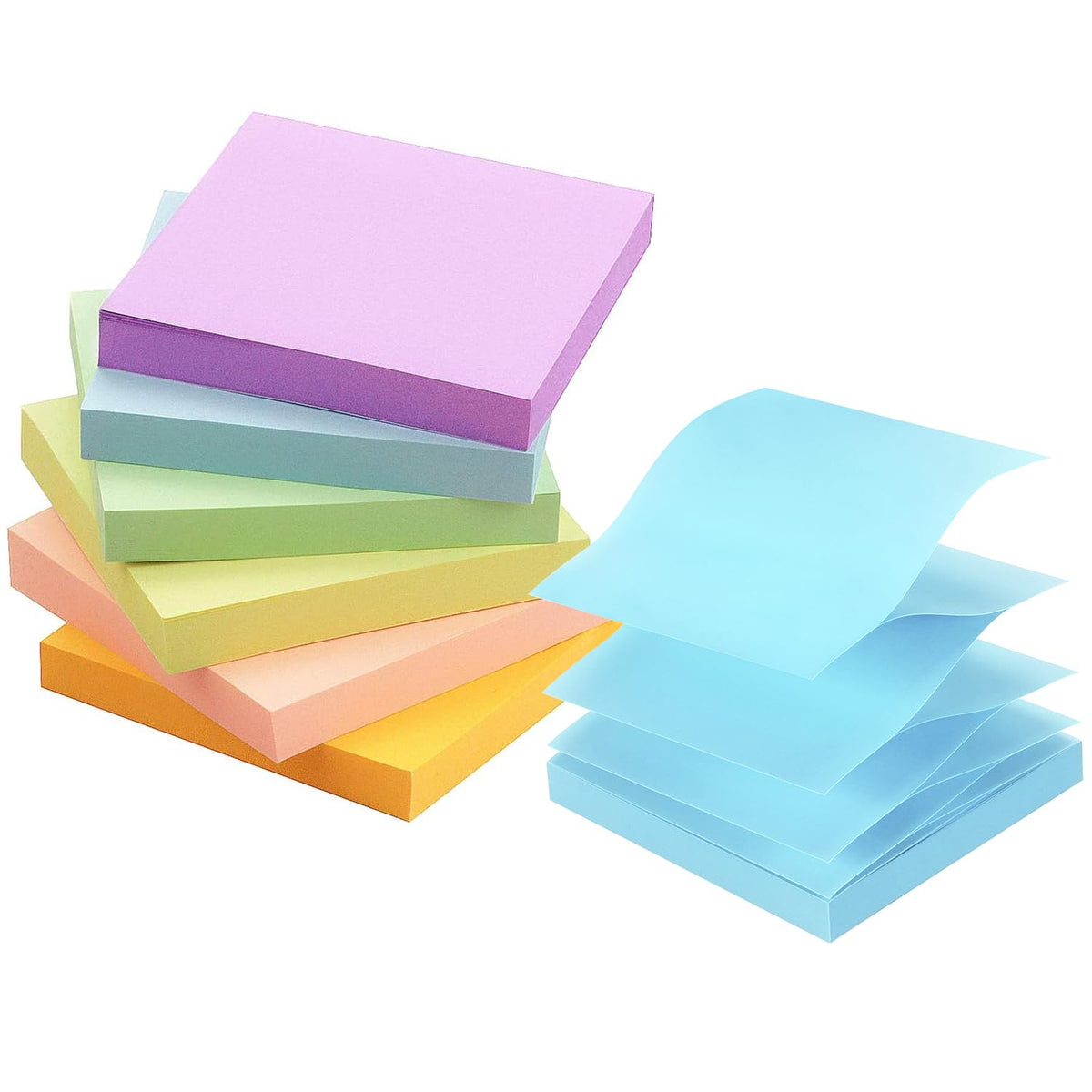 Early Buy Pop Up Sticky Notes 3x3 in, Yellow, 6 Pads, 100 Sheets, Refills