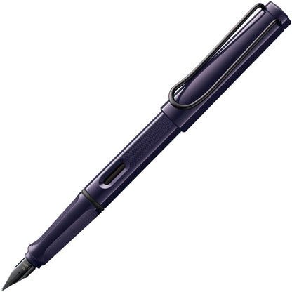 LAMY safari black - Fountain Pen with ergonomic grip & polished steel nib in size M - ideal for any Writing & Calligraphy - including LAMY T 10 blue cartridge - Right-Handed