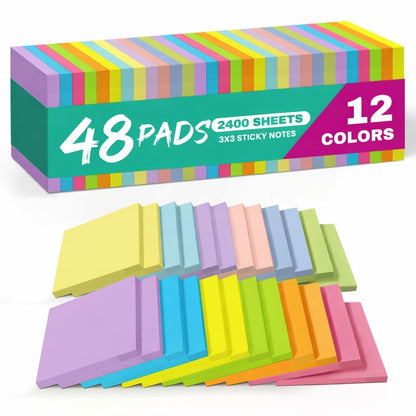 Taja 36 Pads Sticky Notes, 3x3 Inch, Aesthetic Self-Stick Notes, Vintage
