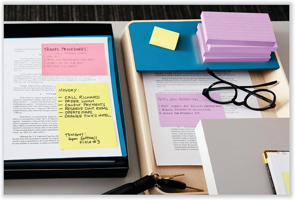 Post-it Notes, 1.38 x 1.88 in, The Iconic Canary Yellow Note, 24 Pads