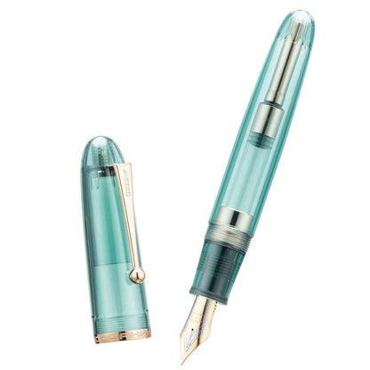 Jinhao 9019 Fountain Pen Dadao Series Green Acrylic #8 Heartbeat Fine Nib Large Converter Smooth Writing Instrument