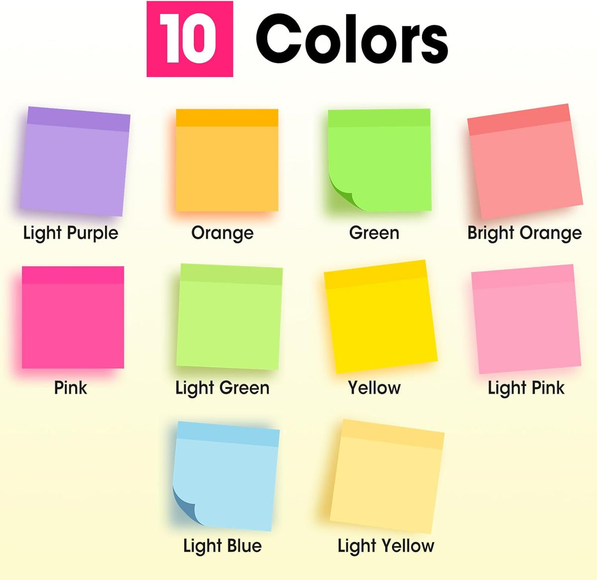 120 Pads Sticky Notes 3x3, Self-Stick Pads Bulk Bright Colors, School Supplies, Office Products, 50 Sheet/Pad