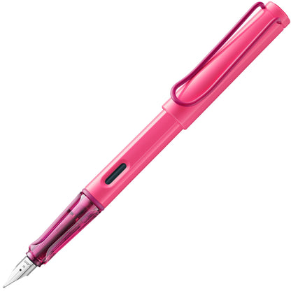 LAMY safari yellow - Fountain Pen with ergonomic grip & polished steel nib in size M - ideal for any Writing & Calligraphy - including LAMY T 10 blue cartridge - Right-Handed