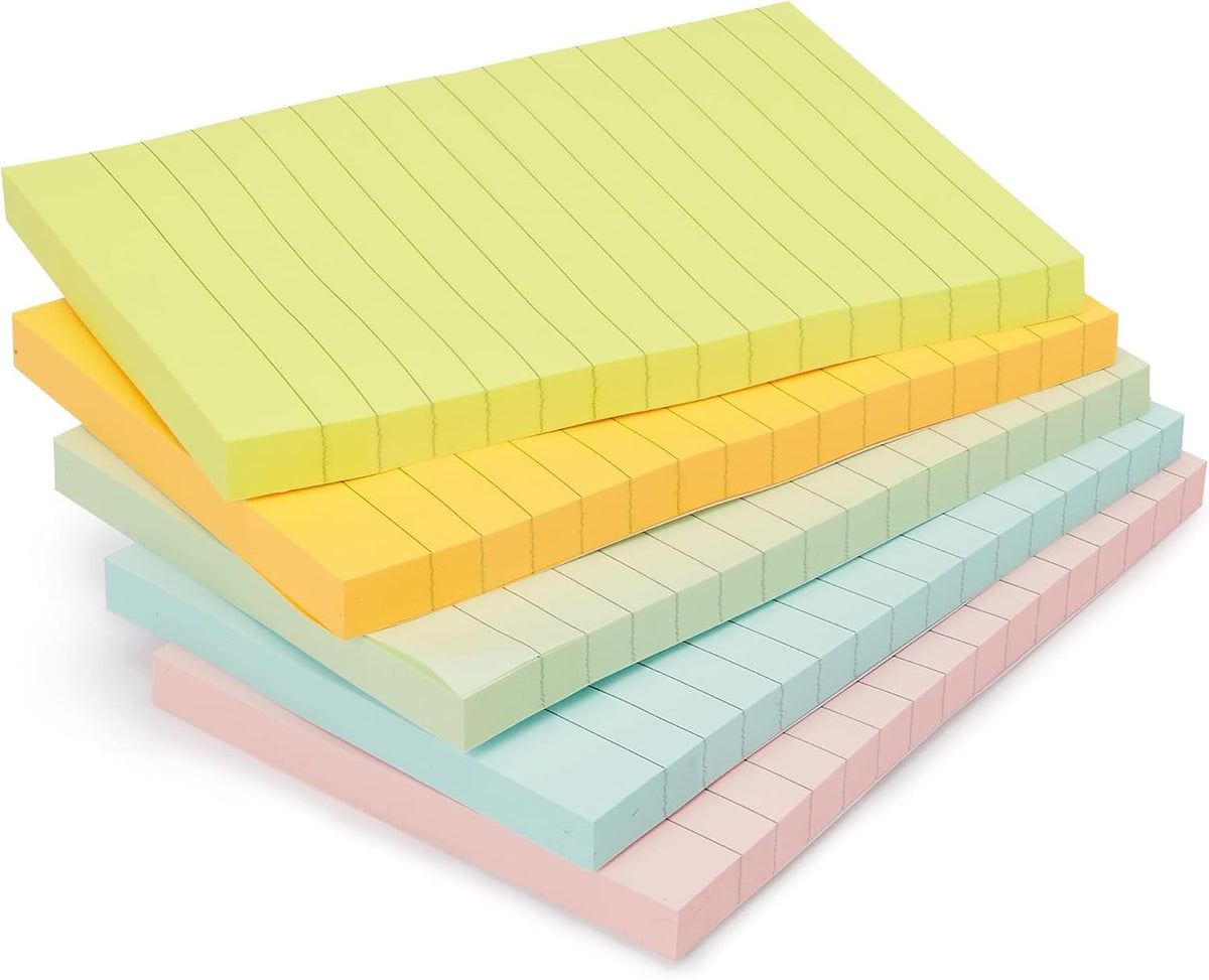 Amazon Basics Square Sticky Notes, Self-Stick Pads, 3 x 3 inches, Yellow, 5-Pack, 100 Sheets per Pad