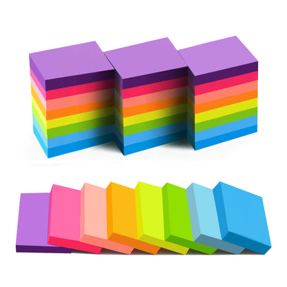 (24 Pads) Sticky Notes 1.5 x 2 in, 8 Colors Post Self Sticky Notes Pad Its