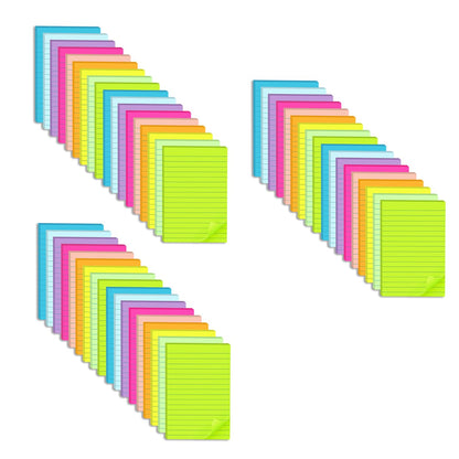 (18 Pack) Lined Sticky Notes 4x6 in,Bright Large Notepads with Lines