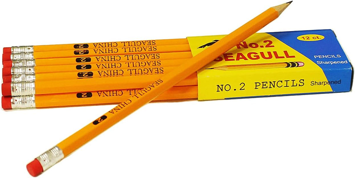Seagull 288 Count Pre-Sharpened #2 HB Pencils with Erasers