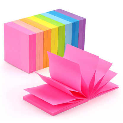 24 Pads Pop Up Sticky Notes 3x3 Refills 8 Bright Colors, 1920 Sheets