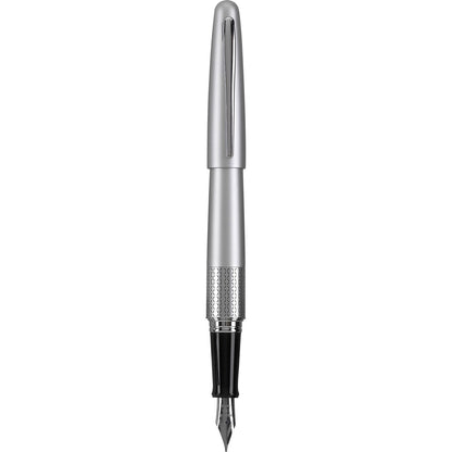 PILOT Metropolitan Collection Fountain Pen, Black Barrel, Classic Design, Medium Nib, Black Ink (91107)