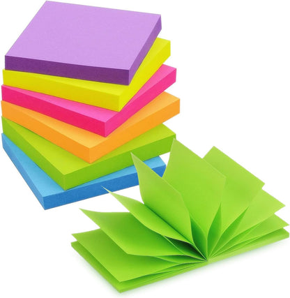 Pop-up Sticky Notes, 3x3 in, 24 Pads, 70 Sheets/Pad, Fluorescent Colors