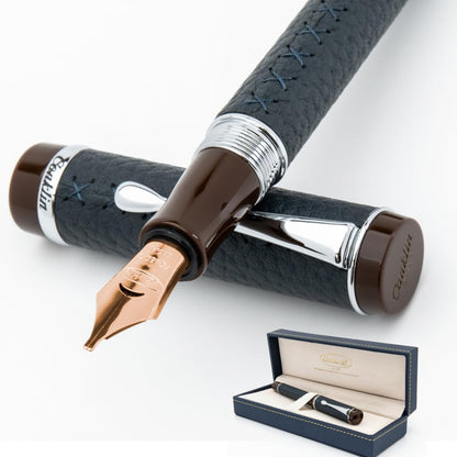 Conklin Duragraph Fountain Pen Ice Blue - 14K Omniflex Solid Gold Nib - Cool Blue Elegance & Superior Writing Performance - Ideal for Professionals