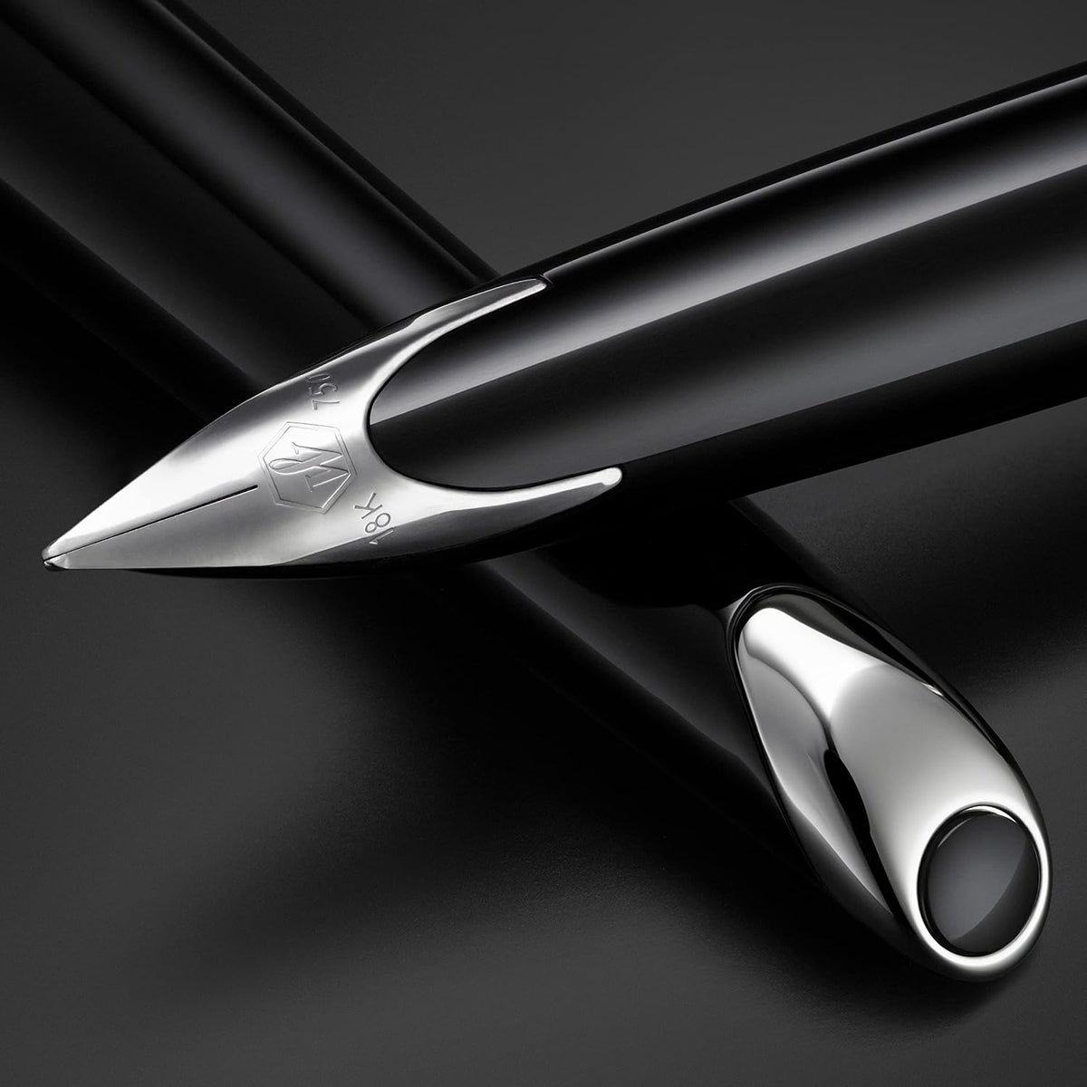 Waterman Duofold Centennial Fountain Pen, Classic Black with Gold Trim, Medium Solid Gold Nib, Black Ink and Convertor, Premium Gift Box