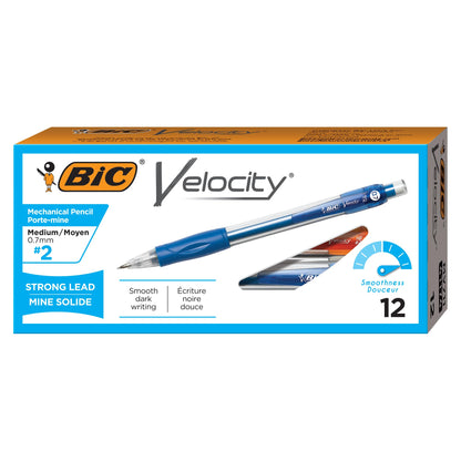 BIC Xtra Comfort Mechanical Pencils with Erasers, Medium Point (0.7mm), 12-Count Pack, Bulk Mechanical Pencils for School or Office Supplies