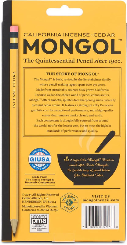 Mongol Classic Incense Cedar #2 Pencil - 12-Pack – Pre-sharpened