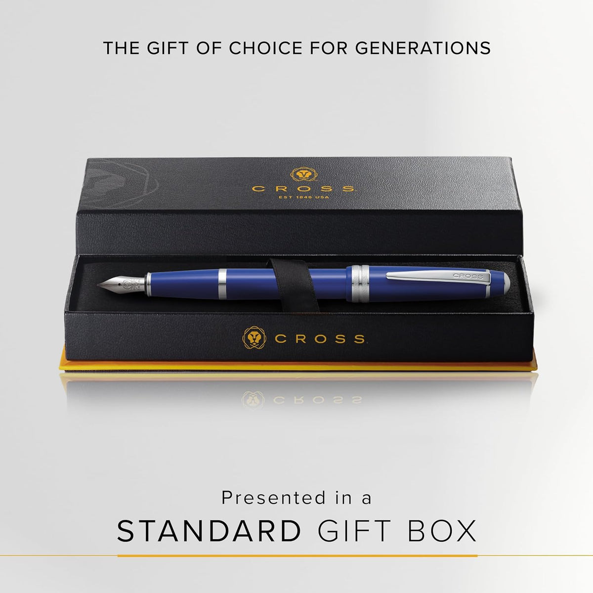Cross Bailey Light Polished Blue Fountain Pen, Extra-Fine Nib