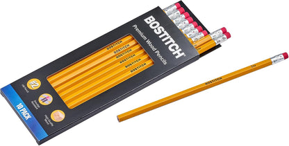 Bostitch Premium #2 Pencils, Premium Wood, Unsharpened, HB Graphite, 10-Pack