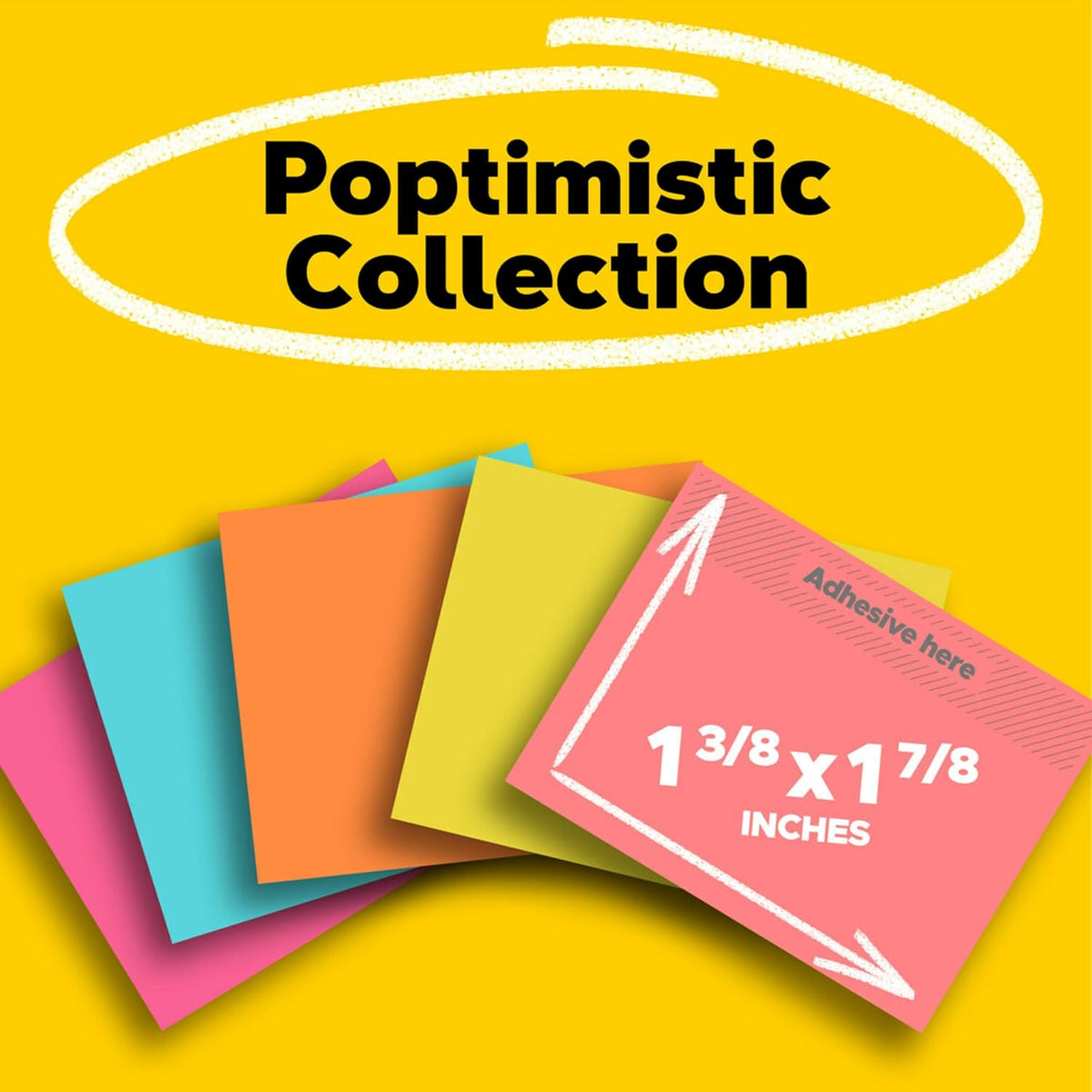 Post-it Notes, 1.38 x 1.88 in, Poptimistic Collection, 24 Pads