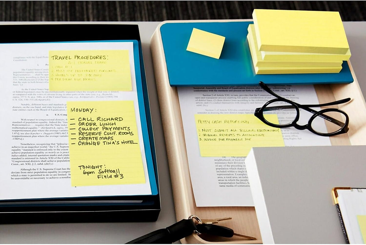 Post-it Notes, 4 x 6 in, Beachside Café Collection, 5 Lined Pads